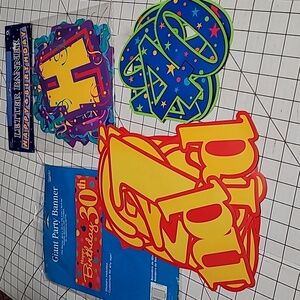 Birthday Banner and Numbers / Stickers‎ NWOT
